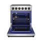 Gordon Ramsay by THOR Kitchen 30 Inch Professional Electric Range, 5 Element, Convection Oven in Stainless Steel with Black Accents, RSE30P-BLK