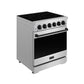 Gordon Ramsay by THOR Kitchen 30 Inch Professional Electric Range, 5 Element, Convection Oven in Stainless Steel with Black Accents, RSE30P-BLK