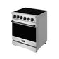 Gordon Ramsay by THOR Kitchen 30 Inch Professional Electric Range, 5 Element, Convection Oven in Stainless Steel with Black Accents, RSE30P-BLK