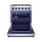 Gordon Ramsay by THOR Kitchen 30 Inch Professional Electric Range, 5 Element, Convection Oven in Stainless Steel with Blue Accents, RSE30P-BLU