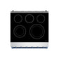 Gordon Ramsay by THOR Kitchen 30 Inch Professional Electric Range, 5 Element, Convection Oven in Stainless Steel with Blue Accents, RSE30P-BLU