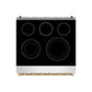 Gordon Ramsay by THOR Kitchen 30 Inch Professional Electric Range, 5 Element, Convection Oven in Stainless Steel with Bronze Accents, RSE30P-BRZ