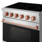 Gordon Ramsay by THOR Kitchen 30 Inch Professional Electric Range, 5 Element, Convection Oven in Stainless Steel with Rose Gold Accents, RSE30P-RSG