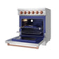 Gordon Ramsay by THOR Kitchen 30 Inch Professional Electric Range, 5 Element, Convection Oven in Stainless Steel with Rose Gold Accents, RSE30P-RSG