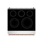 Gordon Ramsay by THOR Kitchen 30 Inch Professional Electric Range, 5 Element, Convection Oven in Stainless Steel with Rose Gold Accents, RSE30P-RSG