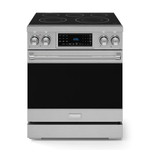 Gordon Ramsay by THOR Kitchen 30" 4.55 cu. ft. Professional Electric Range with Tilt Panel Touch Control, Self-Clean and Air Fry in Stainless Steel, RSE30