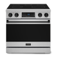 Gordon Ramsay by THOR Kitchen 36" 6.0 cu. ft. Professional Electric Range with Tilt Panel Touch Control, Self-Clean and Air Fry in Stainless Steel with Black Accents, RSE36-BLK