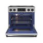 Gordon Ramsay by THOR Kitchen 36" 6.0 cu. ft. Professional Electric Range with Tilt Panel Touch Control, Self-Clean and Air Fry in Stainless Steel with Black Accents, RSE36-BLK