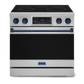 Gordon Ramsay by THOR Kitchen 36" 6.0 cu. ft. Professional Electric Range with Tilt Panel Touch Control, Self-Clean and Air Fry in Stainless Steel with Navy Blue Accents, RSE36-BLU