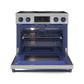 Gordon Ramsay by THOR Kitchen 36" 6.0 cu. ft. Professional Electric Range with Tilt Panel Touch Control, Self-Clean and Air Fry in Stainless Steel with Navy Blue Accents, RSE36-BLU