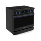 Gordon Ramsay by THOR Kitchen 36" 6.0 cu. ft. Professional Electric Range with Tilt Panel Touch Control, Self-Clean and Air Fry in Matte Black with Navy Blue Accents, RSE36B-BLU