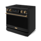 Gordon Ramsay by THOR Kitchen 36" 6.0 cu. ft. Professional Electric Range with Tilt Panel Touch Control, Self-Clean and Air Fry in Matte Black with Bronze Accents, RSE36B-BRZ