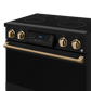Gordon Ramsay by THOR Kitchen 36" 6.0 cu. ft. Professional Electric Range with Tilt Panel Touch Control, Self-Clean and Air Fry in Matte Black with Bronze Accents, RSE36B-BRZ