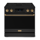 Gordon Ramsay by THOR Kitchen 36" 6.0 cu. ft. Professional Electric Range with Tilt Panel Touch Control, Self-Clean and Air Fry in Matte Black with Bronze Accents, RSE36B-BRZ