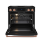 Gordon Ramsay by THOR Kitchen 36" 6.0 cu. ft. Professional Electric Range with Tilt Panel Touch Control, Self-Clean and Air Fry in Matte Black with Rose Gold Accents, RSE36B-RSG