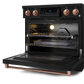 Gordon Ramsay by THOR Kitchen 36" 6.0 cu. ft. Professional Electric Range with Tilt Panel Touch Control, Self-Clean and Air Fry in Matte Black with Rose Gold Accents, RSE36B-RSG