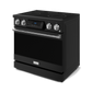 Gordon Ramsay by THOR Kitchen 36" 6.0 cu. ft. Professional Electric Range with Tilt Panel Touch Control, Self-Clean and Air Fry in Matte Black with Stainless Steel Accents, RSE36B-SS