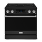 Gordon Ramsay by THOR Kitchen 36" 6.0 cu. ft. Professional Electric Range with Tilt Panel Touch Control, Self-Clean and Air Fry in Matte Black with Stainless Steel Accents, RSE36B-SS