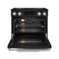 Gordon Ramsay by THOR Kitchen 36" 6.0 cu. ft. Professional Electric Range with Tilt Panel Touch Control, Self-Clean and Air Fry in Matte Black with Stainless Steel Accents, RSE36B-SS