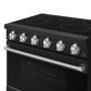 Gordon Ramsay by THOR Kitchen 36" 6 cu. ft. Professional Electric Range with 5 Burners in Black with Stainless Steel Accents, RSE36PB-SS