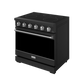 Gordon Ramsay by THOR Kitchen 36" 6 cu. ft. Professional Electric Range with 5 Burners in Black with Stainless Steel Accents, RSE36PB-SS