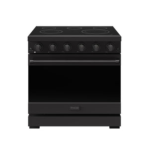 Gordon Ramsay by THOR Kitchen 36" 6 cu. ft. Professional Electric Range with 5 Burners in Black, RSE36PB