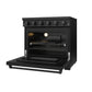 Gordon Ramsay by THOR Kitchen 36" 6 cu. ft. Professional Electric Range with 5 Burners in Black, RSE36PB
