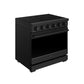 Gordon Ramsay by THOR Kitchen 36" 6 cu. ft. Professional Electric Range with 5 Burners in Black, RSE36PB
