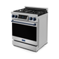 Gordon Ramsay by THOR Kitchen 30" 4.55 cu. ft. Professional Natural Gas Range with Tilt Panel Touch Control and Self-Clean in Stainless Steel with Navy Blue Accents, RSG30-BLU
