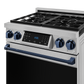 Gordon Ramsay by THOR Kitchen 30" 4.55 cu. ft. Professional Natural Gas Range with Tilt Panel Touch Control and Self-Clean in Stainless Steel with Navy Blue Accents, RSG30-BLU
