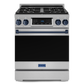 Gordon Ramsay by THOR Kitchen 30" 4.55 cu. ft. Professional Propane Gas Range with Tilt Panel Touch Control and Self-Clean in Stainless Steel with Navy Blue Accents, RSG30LP-BLU