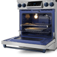 Gordon Ramsay by THOR Kitchen 30" 4.55 cu. ft. Professional Natural Gas Range with Tilt Panel Touch Control and Self-Clean in Stainless Steel with Navy Blue Accents, RSG30-BLU