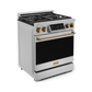 Gordon Ramsay by THOR Kitchen 30" 4.55 cu. ft. Professional Propane Gas Range with Tilt Panel Touch Control and Self-Clean in Stainless Steel with Bronze Accents, RSG30LP-BRZ