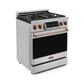 Gordon Ramsay by THOR Kitchen 30" 4.55 cu. ft. Professional Natural Gas Range with Tilt Panel Touch Control and Self-Clean in Stainless Steel with Rose Gold Accents, RSG30-RSG