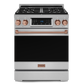 Gordon Ramsay by THOR Kitchen 30" 4.55 cu. ft. Professional Natural Gas Range with Tilt Panel Touch Control and Self-Clean in Stainless Steel with Rose Gold Accents, RSG30-RSG