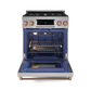 Gordon Ramsay by THOR Kitchen 30" 4.55 cu. ft. Professional Natural Gas Range with Tilt Panel Touch Control and Self-Clean in Stainless Steel with Rose Gold Accents, RSG30-RSG
