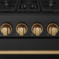 Gordon Ramsay by THOR Kitchen 30" 4.55 cu. ft. Gas Range in Black with Bronze Accents, RSG30PB-BRZ