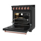 Gordon Ramsay by THOR Kitchen 30" 4.55 cu. ft. Propane Gas Range in Black with Rose Gold Accents, RSG30PBLP-RSG