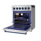 Gordon Ramsay by THOR Kitchen 30" 4.55 cu. ft. Gas Range in Stainless Steel with Blue Accents, RSG30P-BLU