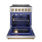 Gordon Ramsay by THOR Kitchen 30" 4.55 cu. ft. Propane Gas Range in Stainless Steel with Bronze Accents, RSG30PLP-BRZ