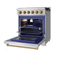 Gordon Ramsay by THOR Kitchen 30" 4.55 cu. ft. Propane Gas Range in Stainless Steel with Bronze Accents, RSG30PLP-BRZ