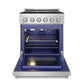 Gordon Ramsay by THOR Kitchen 30" 4.55 cu. ft. Propane Gas Range in Stainless Steel RSG30PLP