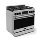 Gordon Ramsay by THOR Kitchen 36" 6.0 cu. ft. Professional Natural Gas Range with Tilt Panel Touch Control, Self-Clean and Air Fry in Stainless Steel with Black Accents, RSG36-BLK