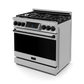 Gordon Ramsay by THOR Kitchen 36" 6.0 cu. ft. Professional Natural Gas Range with Tilt Panel Touch Control, Self-Clean and Air Fry in Stainless Steel with Black Accents, RSG36-BLK