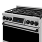 Gordon Ramsay by THOR Kitchen 36" 6.0 cu. ft. Professional Natural Gas Range with Tilt Panel Touch Control, Self-Clean and Air Fry in Stainless Steel with Black Accents, RSG36-BLK