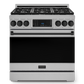 Gordon Ramsay by THOR Kitchen 36" 6.0 cu. ft. Professional Propane Gas Range with Tilt Panel Touch Control, Self-Clean and Air Fry in Stainless Steel with Black Accents, RSG36LP-BLK