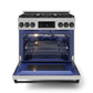 Gordon Ramsay by THOR Kitchen 36" 6.0 cu. ft. Professional Natural Gas Range with Tilt Panel Touch Control, Self-Clean and Air Fry in Stainless Steel with Black Accents, RSG36-BLK