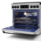Gordon Ramsay by THOR Kitchen 36" 6.0 cu. ft. Professional Natural Gas Range with Tilt Panel Touch Control, Self-Clean and Air Fry in Stainless Steel with Black Accents, RSG36-BLK