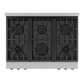 Gordon Ramsay by THOR Kitchen 36" 6.0 cu. ft. Professional Propane Gas Range with Tilt Panel Touch Control, Self-Clean and Air Fry in Stainless Steel with Black Accents, RSG36LP-BLK