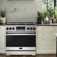 Gordon Ramsay by THOR Kitchen 36" 6.0 cu. ft. Professional Natural Gas Range with Tilt Panel Touch Control, Self-Clean and Air Fry in Stainless Steel with Black Accents, RSG36-BLK